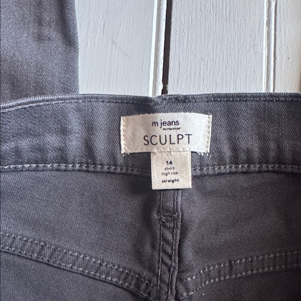 M Jeans By Maurices Charcoal Straight Leg Jeans Short - Picture 9 of 10